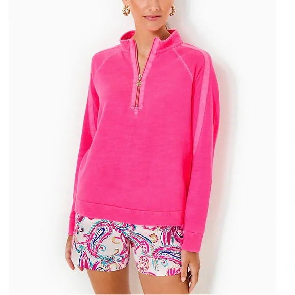 Lilly Pulitzer ASHLEE PULLOVER In PASSION FRUIT PINK 💗 - Picture 3 of 12